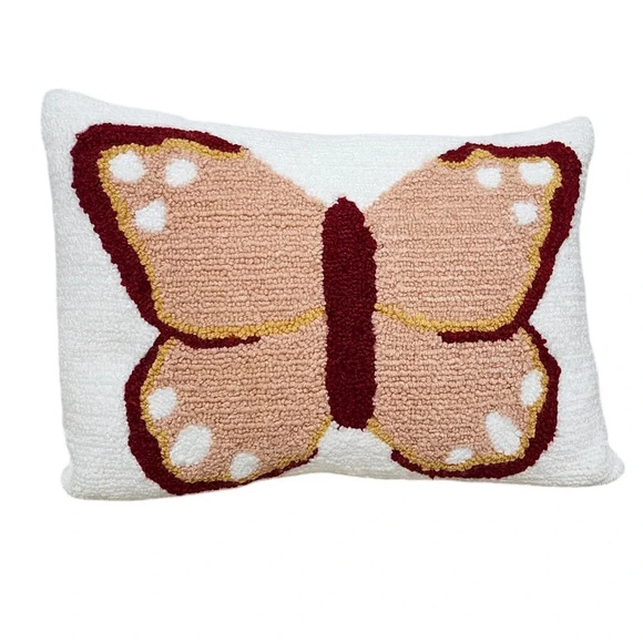 The Big One® Butterfly Throw Pillow – 12"x17" Pink & White Accent - Picture 1 of 7